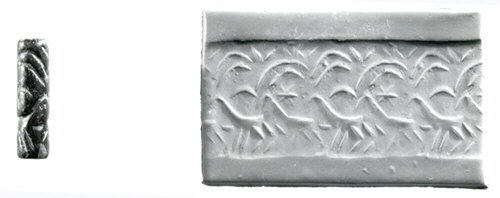 Cylinder Seal with Striding Goats