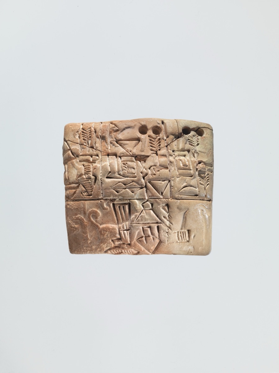 Proto-Cuneiform Tablet with Seal Impressions