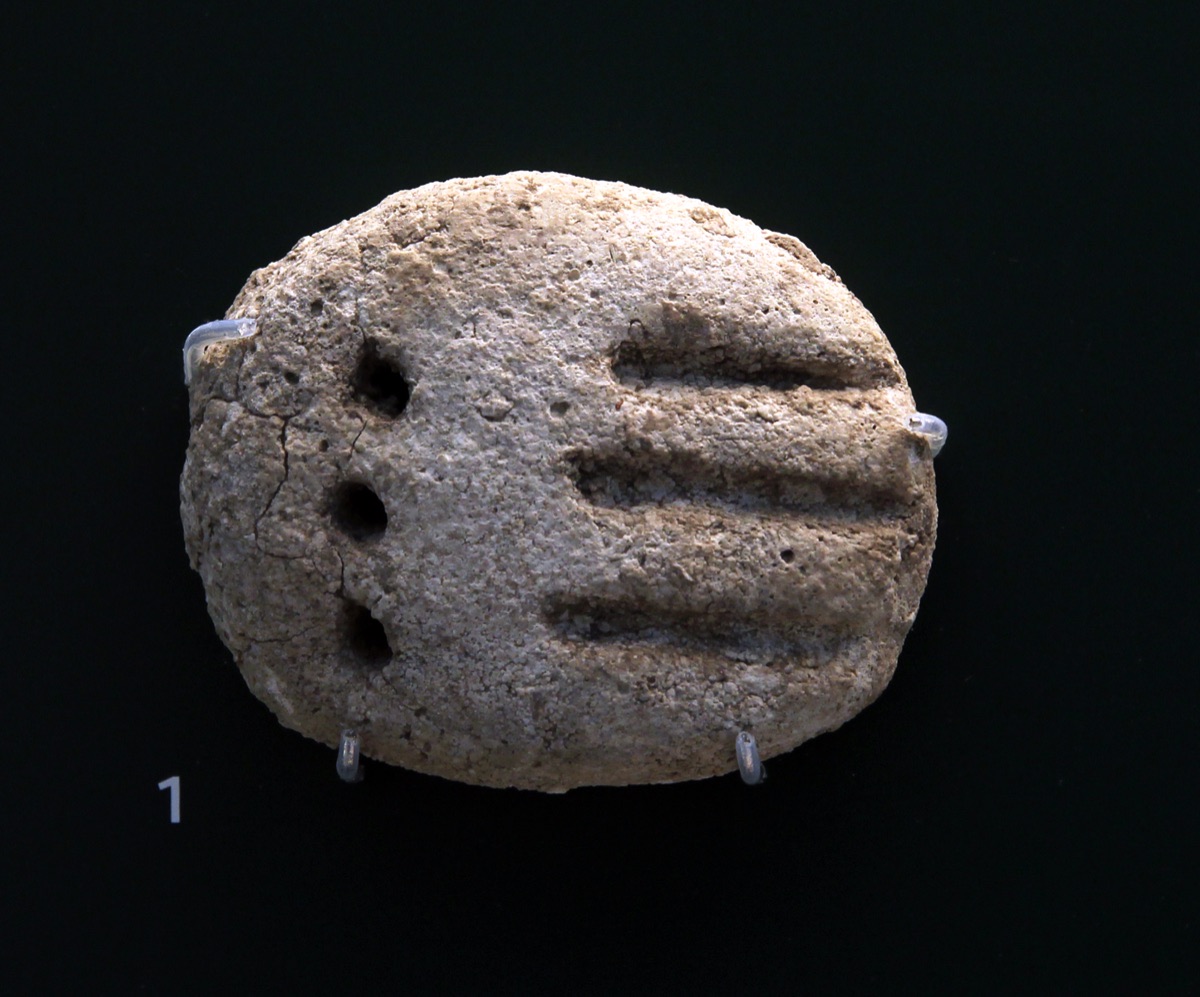Gypsum Tablet with Archaic Numbers