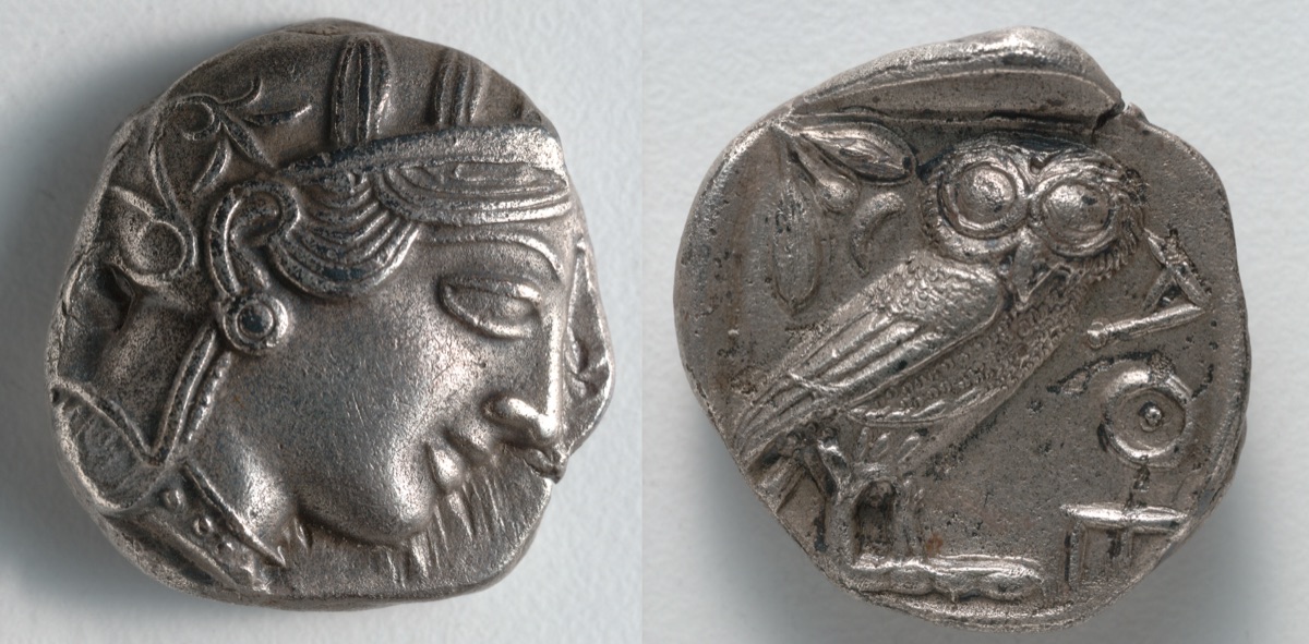 Tetradrachm: Head of Athena / Owl