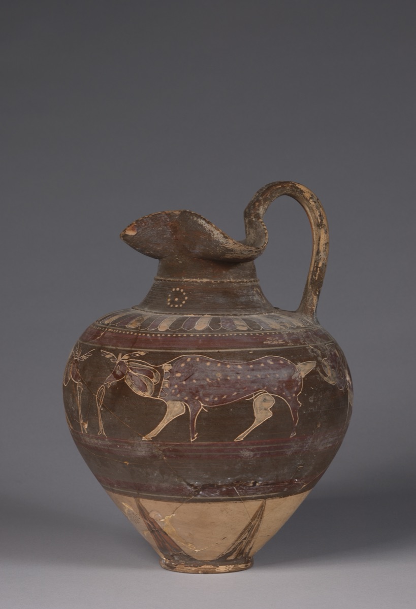 Polychrome Oinochoe: Deer and Lions
