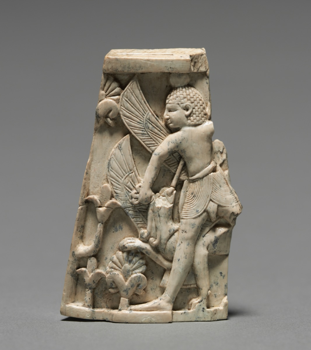 Decorative Plaque: Man and Griffin in Combat