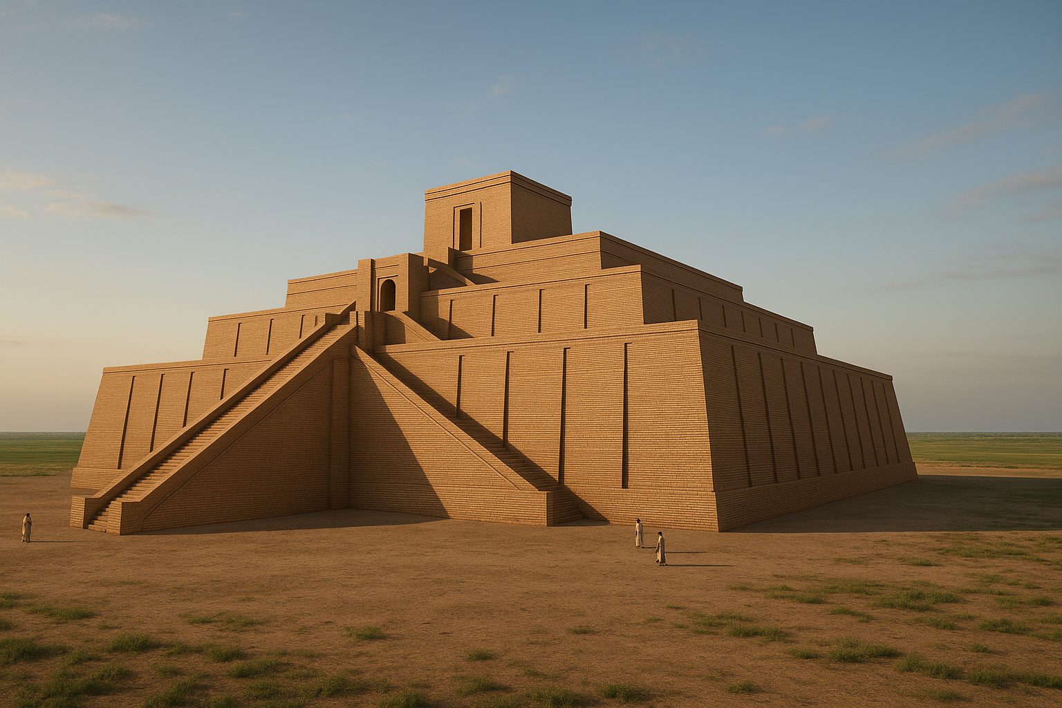 AI reconstruction: Great Ziggurat of Ur - reconstruction