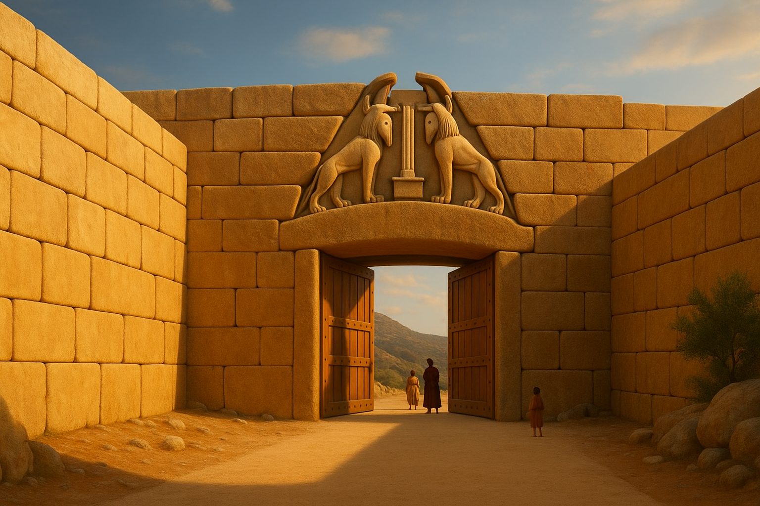 AI reconstruction: Lion Gate at Mycenae - reconstruction