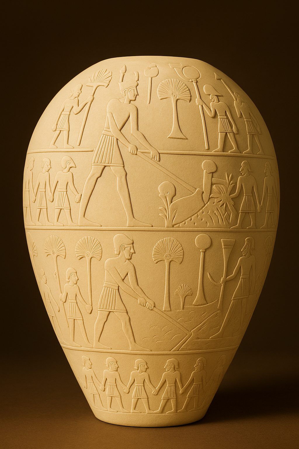 AI reconstruction: Ceremonial macehead of King Scorpion - reconstruction