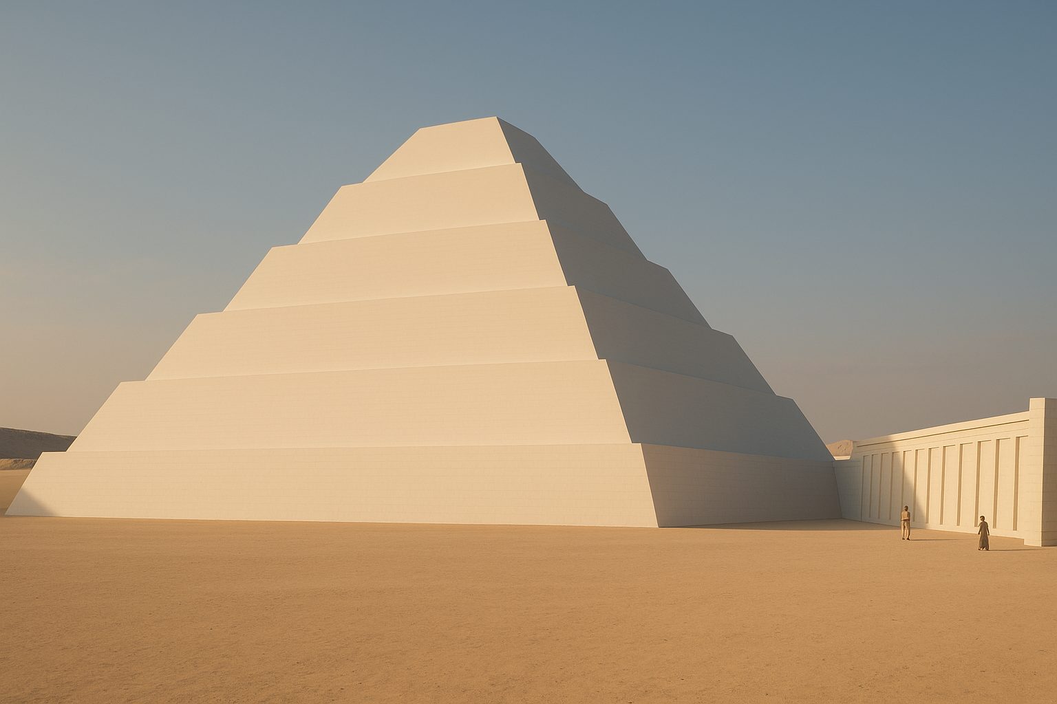 AI reconstruction: Step Pyramid of Djoser - reconstruction